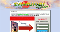 Desktop Screenshot of forexsamurairobot.com