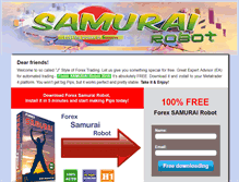 Tablet Screenshot of forexsamurairobot.com